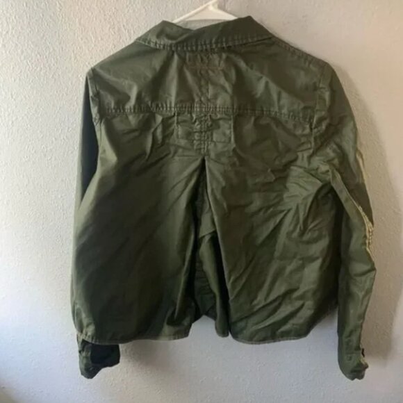 Hei Hei Anthro Green Cropped Waxed Utility Jacket - Picture 2 of 4